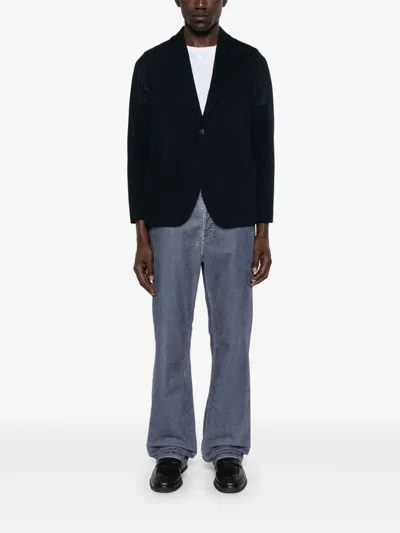 Circolo 1901 Cotton Single-breasted Jacket With Buttoned Cuffs In Black