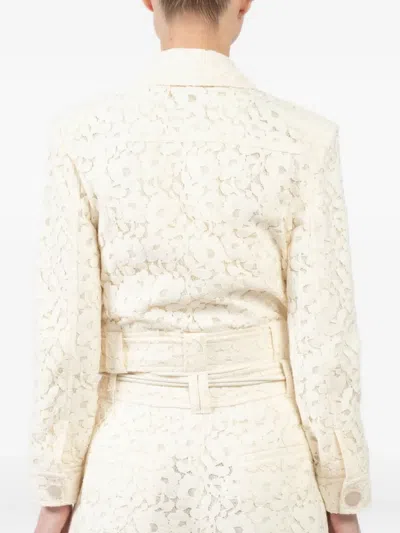 Zimmermann Illuminate Belted Cropped Cotton-blend Corded Lace Jacket