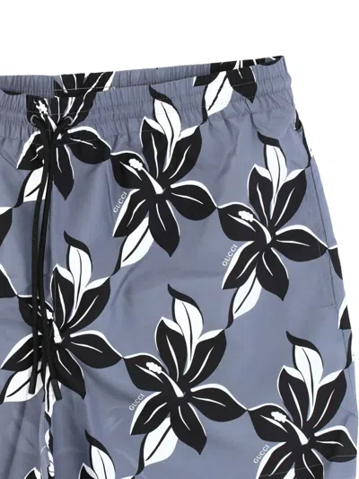 Gucci All Over Graphic-print Swim Shorts