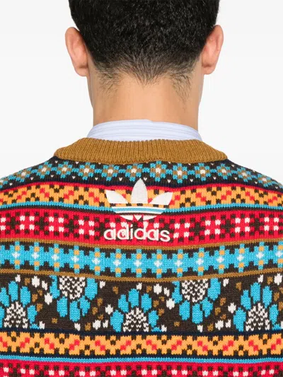 Shop Adidas Originals X Wales Bonner Intarsia-knit Vest