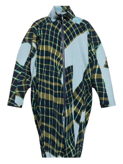 ISSEY MIYAKE WINDSWEPT PLAID COAT 