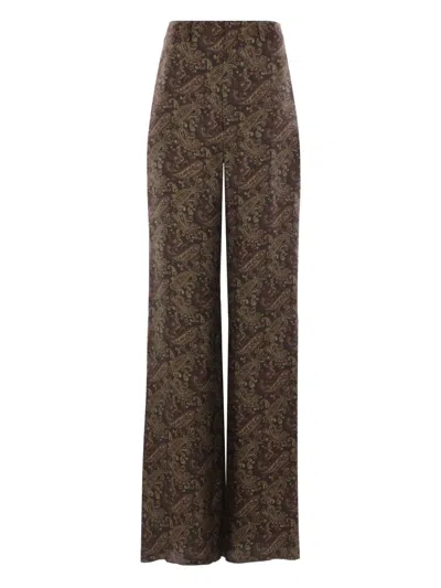 Saint Laurent Silk Straight-leg Trousers