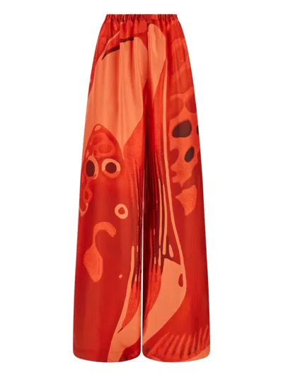 Ferragamo Silk Palazzo Trouser