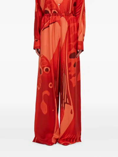 Ferragamo Silk Palazzo Trouser