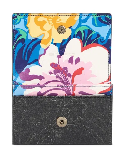 Etro Paisley Wallet With Floral Print