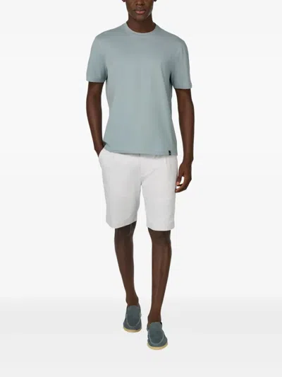 Boggi Milano Stretch Cotton And Tencel Bermuda Shorts