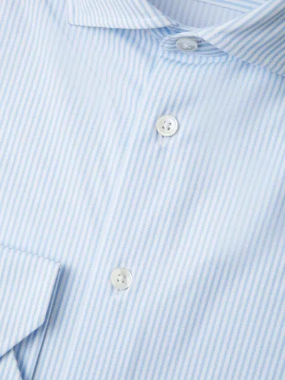 Traiano Milano Striped Shirt In Blue