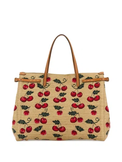 Valentino Embroidered Raffia Small Antibes Handbag