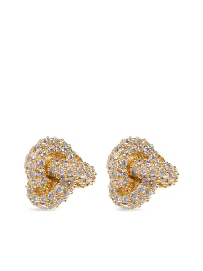 Kate Spade New York Cubic Zirconia Pave Love Knot Stud Earrings