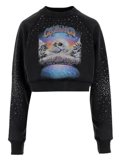 Casablanca Sweatshirt In Black Cotton