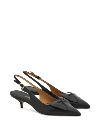 Ferragamo Felli Leather Slingback Pump In Black