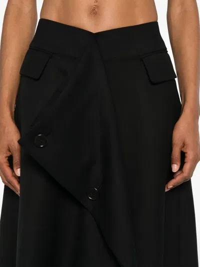 Noir Kei Ninomiya Wool Midi Skirt