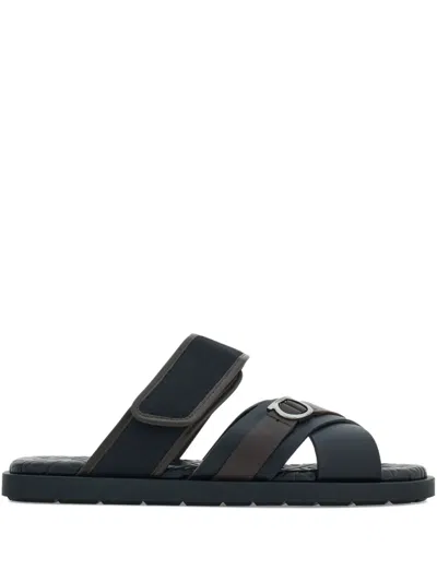Ferragamo Cross-strap Sandals In Black