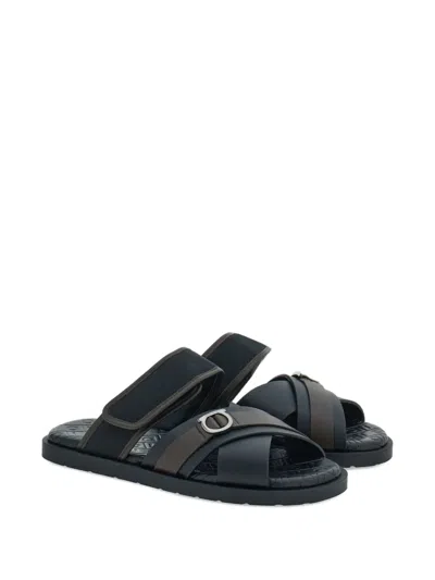Ferragamo Cross-strap Sandals In Black