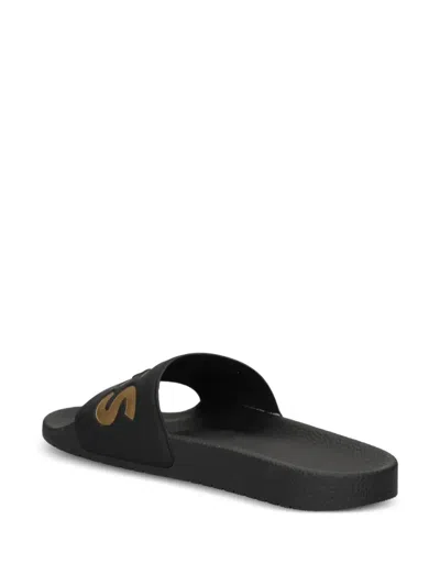 Hugo Boss Italian-made Slides With Large Logo Detail