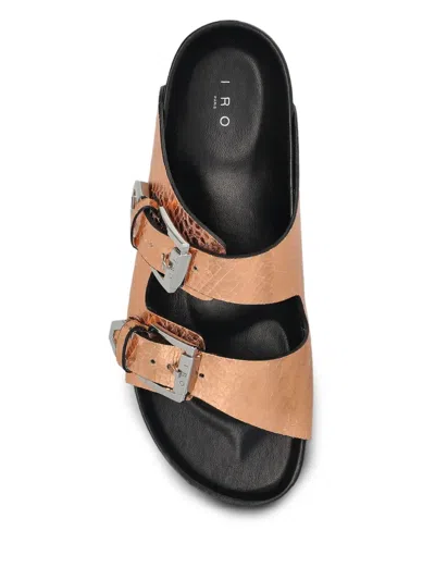 Iro Leather Slides In Pink
