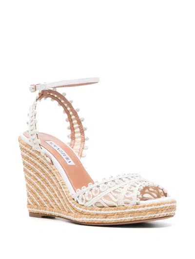 Aquazzura Round Toe Wedges Ankle Strap