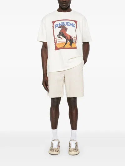 Timberland Light Beige Cotton Bermuda Shorts