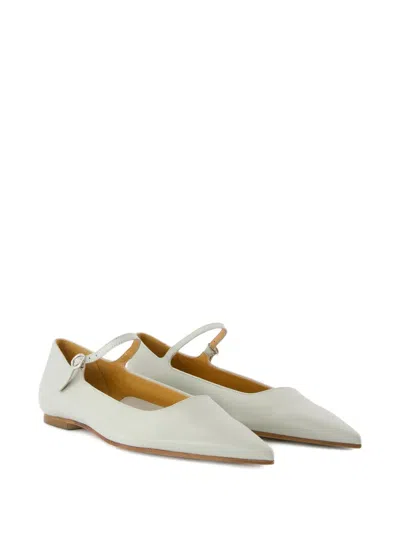 Aeyde Cleo Ballerina Shoes In White