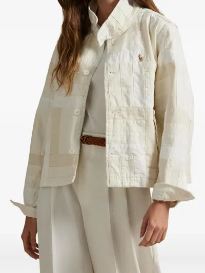 Polo Ralph Lauren Patchwork Windbreaker White Multi