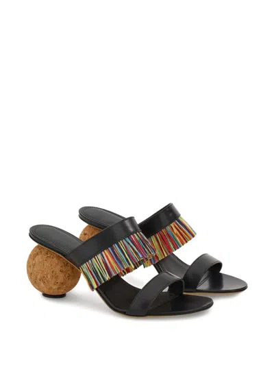 Ferragamo 75mm Fringed Sandals