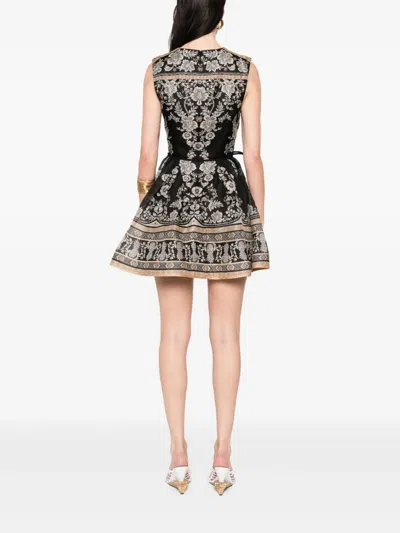 Zimmermann Sleeveless Mini Dress With Floral Patterns