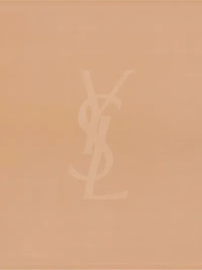Saint Laurent Cassandre Square Scarf In Semi-sheer Silk Charmeuse