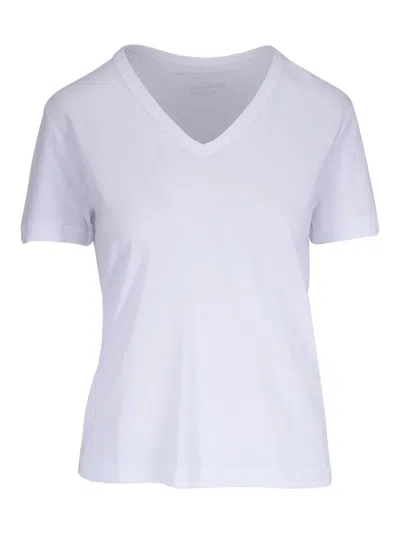 Majestic V-neck T-shirt In White