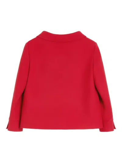 Valentino Womens Paris Heart-button Relaxed-fit Wool And Silk Jacket