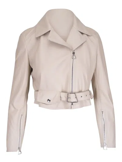 Akris Cropped Leather Jacket