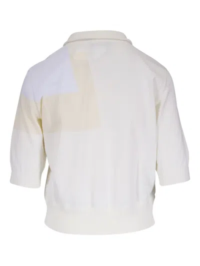 Akris Trapeze Rayonnant Jacquard Full Zip Cardigan