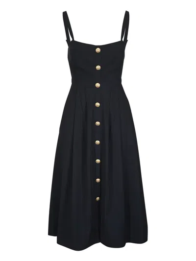 L Agence Esmeralda Button-front Midi Dress