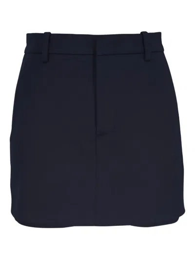 Vince Tailored Italian Cotton Skort In Coastal Blue