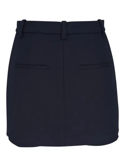 Vince Tailored Italian Cotton Skort In Coastal Blue