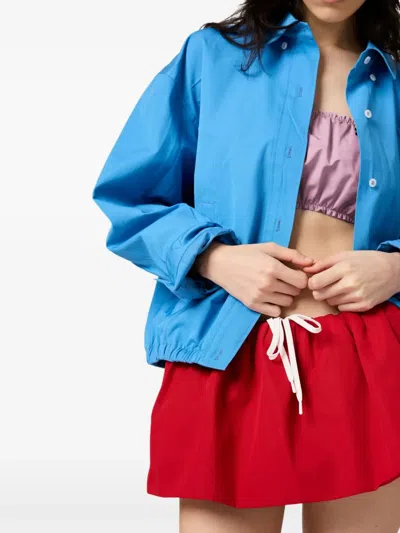 Miu Miu Cotton Poplin Mini Skirt