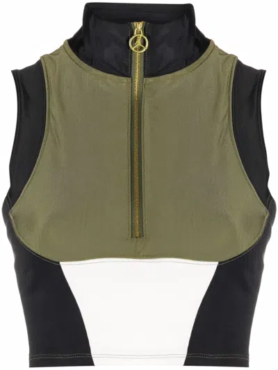 JORDAN X ALEALI MAY PANELLED CROP TOP 