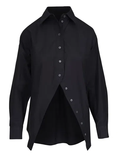 Michael Kors Collection Portrait Collar Taffeta Shirt