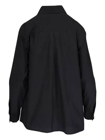 Michael Kors Collection Portrait Collar Taffeta Shirt