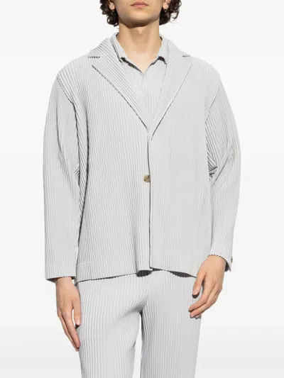 Issey Miyake Pleated Single-breasted Jacket