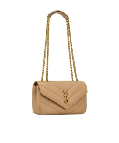 Saint Laurent Small Leather Loulou Shoulder Bag