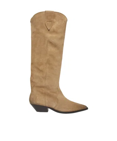 Isabel Marant Denvee Pointed-toe Knee-length Boots In Brown