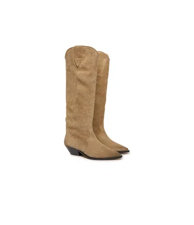 Isabel Marant Denvee Pointed-toe Knee-length Boots In Brown