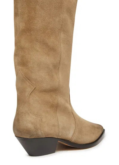 Isabel Marant Denvee Pointed-toe Knee-length Boots In Brown