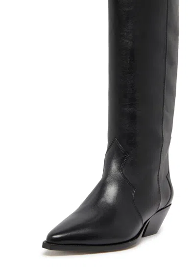 Isabel Marant Denvee Leather Knee-high Boot In Black
