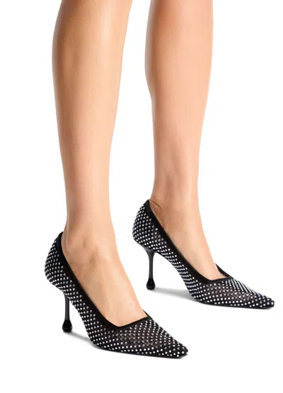 Jimmy Choo Ixia 95 Mesh Dã©colletã© In Black