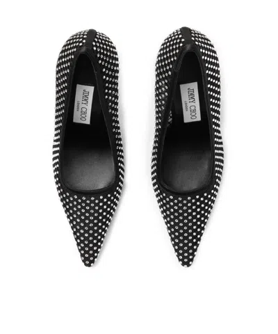 Jimmy Choo Ixia 95 Mesh Dã©colletã© In Black