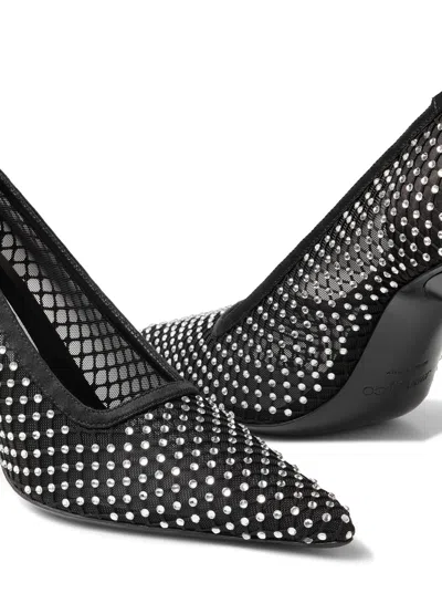 Jimmy Choo Ixia 95 Mesh Dã©colletã© In Black