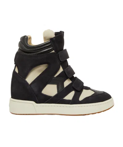 ISABEL MARANT ROUND TOE HIGH TOP SNEAKERS 