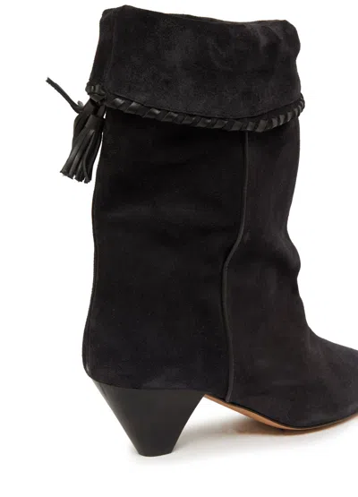 Isabel Marant Sculpted Cone Heel Boots With Tassel Detail