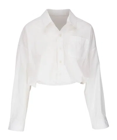 R13 Crossover Bubble Shirt And Blouse White